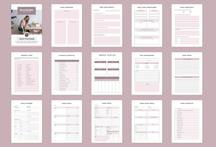 Ladystrategist Blog Planner Canva Template instagram canva templates social media templates etsy free canva templates