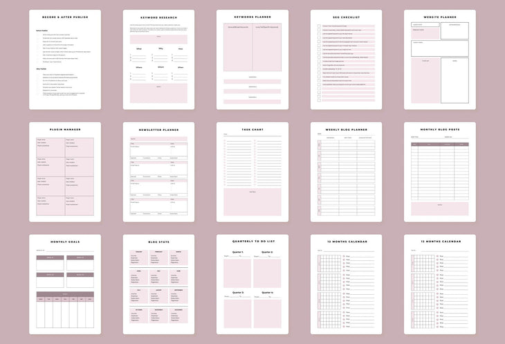 Ladystrategist Blog Planner Canva Template instagram canva templates social media templates etsy free canva templates