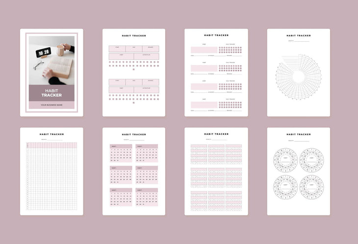 Ladystrategist Habit Trackers Canva Template instagram canva templates social media templates etsy free canva templates