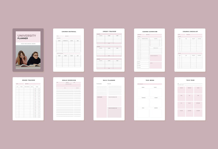 Ladystrategist University Planner Canva Template instagram canva templates social media templates etsy free canva templates