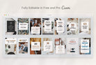 Ladystrategist 14 Modern Pinterest Templates for Bloggers and Coaches in All Industries - Editable Canva Template Pack 02 instagram canva templates social media templates etsy free canva templates