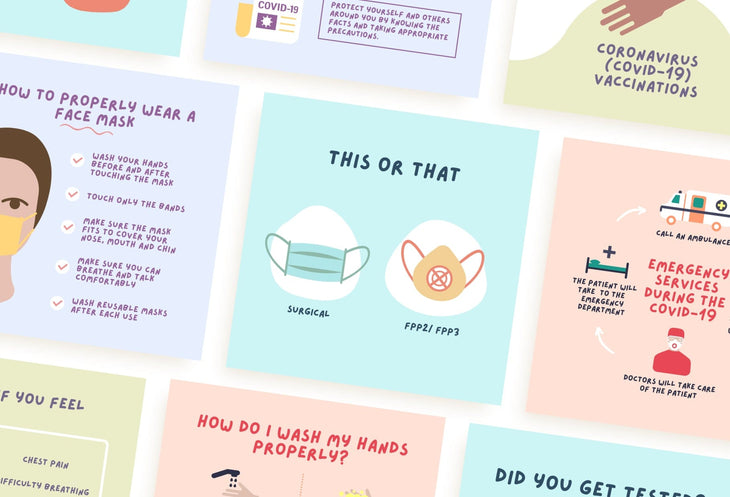 Ladystrategist 20 Covid-19 Infographics Instagram Posts Fully Editable Canva Templates instagram canva templates social media templates etsy free canva templates