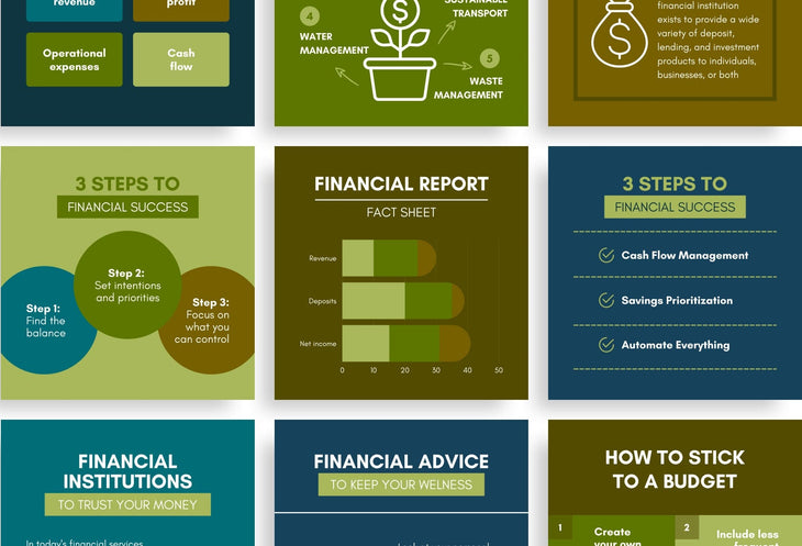 Ladystrategist 20 Finances Infographics Instagram Posts Fully Editable Canva Templates instagram canva templates social media templates etsy free canva templates