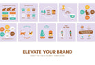 Ladystrategist 20 Pets Lists Instagram Posts - Fully Editable Canva Templates instagram canva templates social media templates etsy free canva templates