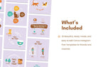Ladystrategist 20 Pets Lists Instagram Posts - Fully Editable Canva Templates instagram canva templates social media templates etsy free canva templates