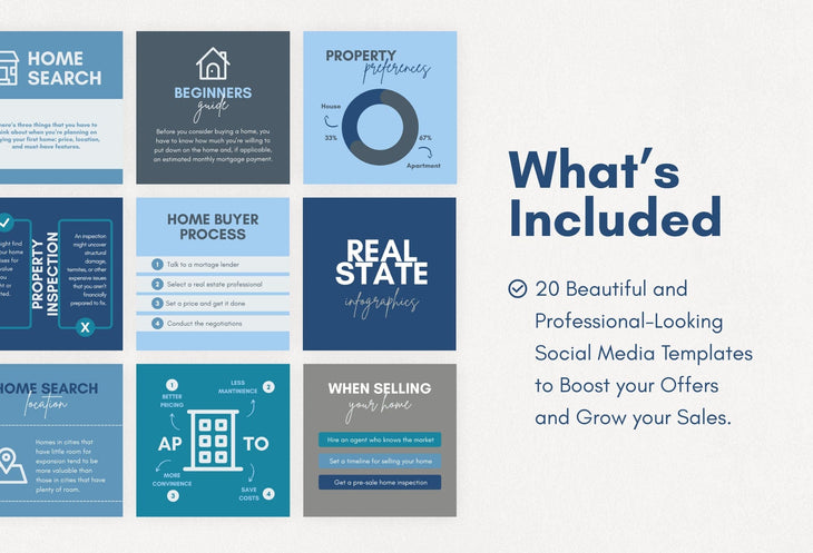 Ladystrategist 20 Real Estate Infographics Instagram Posts Fully Editable Canva Templates V2 instagram canva templates social media templates etsy free canva templates