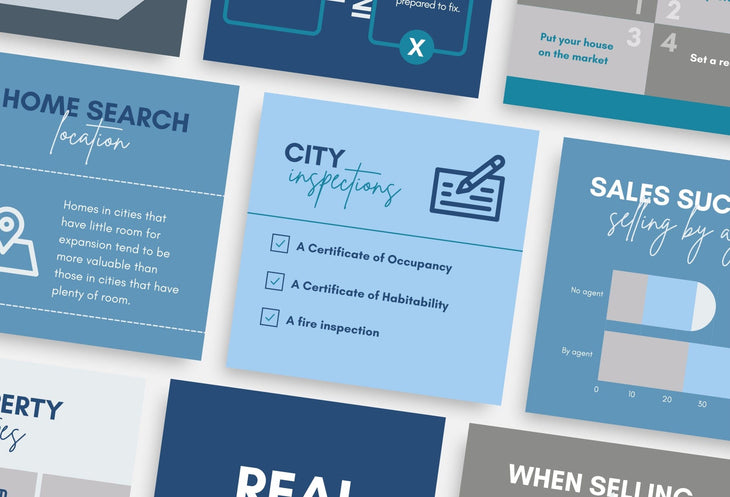 Ladystrategist 20 Real Estate Infographics Instagram Posts Fully Editable Canva Templates V2 instagram canva templates social media templates etsy free canva templates