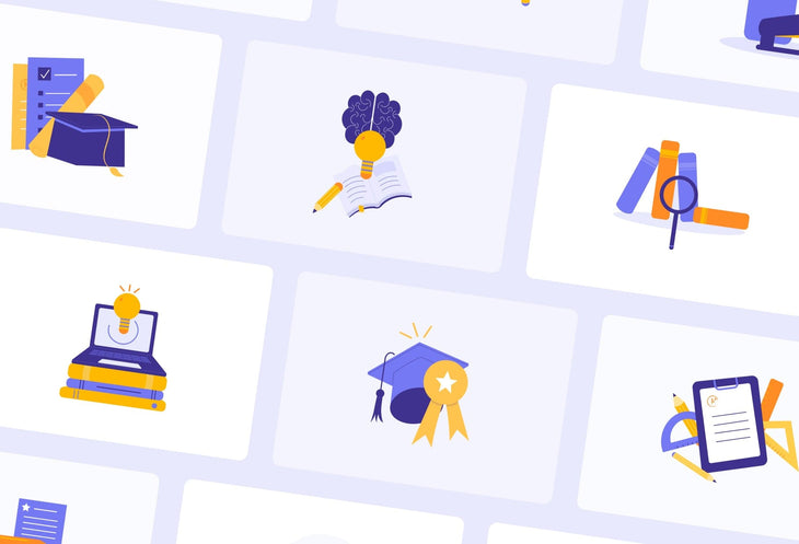 Ladystrategist 20 Unique Education Conceptual Illustrations Fully Editable in Canva instagram canva templates social media templates etsy free canva templates