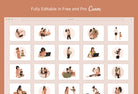 Ladystrategist 20 Unique Mompreneur Mom Boss Illustrations Fully Editable in Canva instagram canva templates social media templates etsy free canva templates