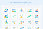 Ladystrategist 20 Unique Stock Market Conceptual Illustrations Fully Editable in Canva instagram canva templates social media templates etsy free canva templates