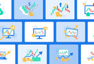 Ladystrategist 20 Unique Stock Market Conceptual Illustrations Fully Editable in Canva instagram canva templates social media templates etsy free canva templates