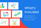 Ladystrategist 20 Unique Stock Market Conceptual Illustrations Fully Editable in Canva instagram canva templates social media templates etsy free canva templates