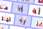 Ladystrategist 20 Unique Teamwork Illustrations Fully Editable in Canva instagram canva templates social media templates etsy free canva templates