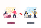 Ladystrategist 20 Unique Teamwork Illustrations Fully Editable in Canva instagram canva templates social media templates etsy free canva templates