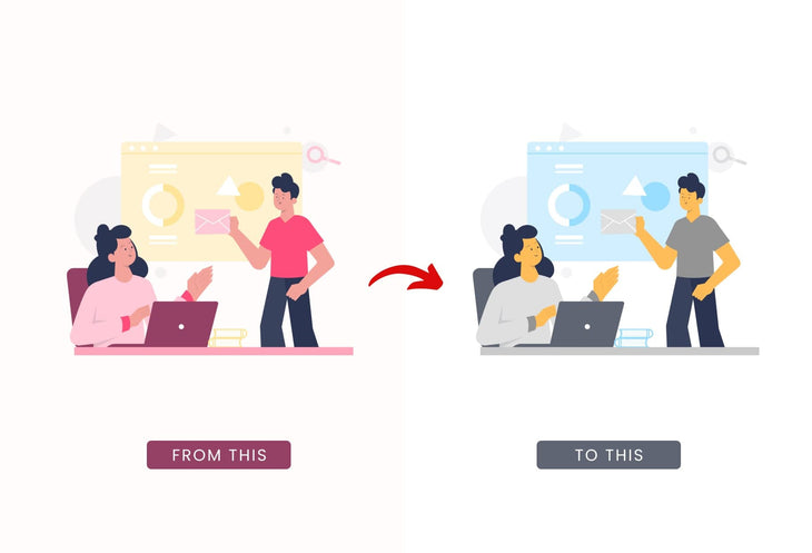 Ladystrategist 20 Unique Teamwork Illustrations Fully Editable in Canva instagram canva templates social media templates etsy free canva templates