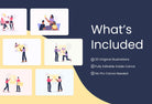 Ladystrategist 20 Unique Teamwork Illustrations Fully Editable in Canva instagram canva templates social media templates etsy free canva templates