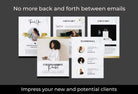 Ladystrategist 21 Page Client Goodbye Packet for Coaches - Editable Canva Template Chic Marble + Gold Collection instagram canva templates social media templates etsy free canva templates