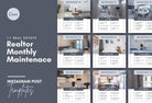 Ladystrategist 24 Real Estate Realtor Monthly Maintenance - Instagram Post Canva Templates instagram canva templates social media templates etsy free canva templates