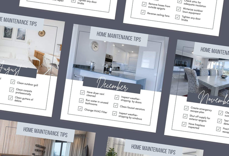 Ladystrategist 24 Real Estate Realtor Monthly Maintenance - Instagram Post Canva Templates instagram canva templates social media templates etsy free canva templates
