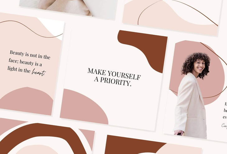 Ladystrategist 30 Beauty Quotes - Instagram Post Canva Templates instagram canva templates social media templates etsy free canva templates