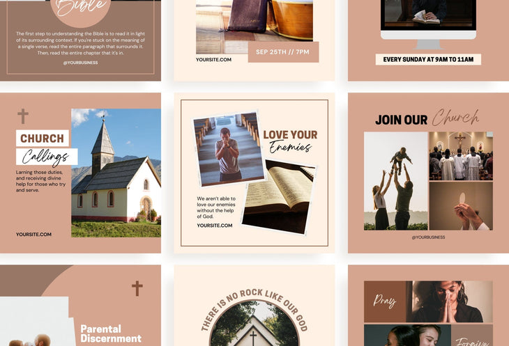 Ladystrategist 30 Christian Instagram Post Canva Templates instagram canva templates social media templates etsy free canva templates
