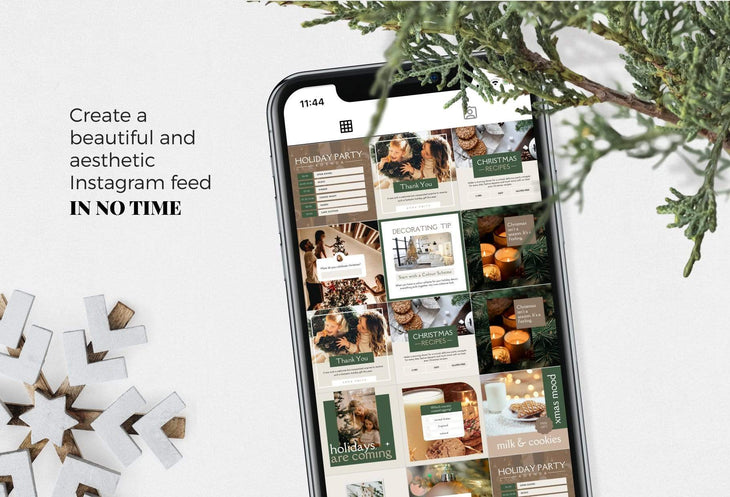 Ladystrategist 30 Christmas Instagram Post Canva Templates instagram canva templates social media templates etsy free canva templates