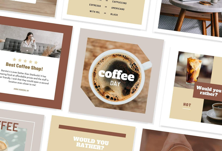 Ladystrategist 30 Coffeehouse Instagram Post Canva Templates instagram canva templates social media templates etsy free canva templates