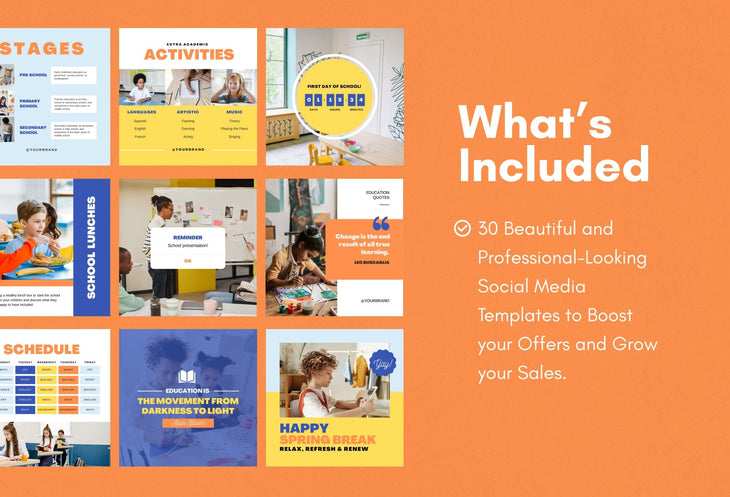 Ladystrategist 30 Education Instagram Post Canva Templates instagram canva templates social media templates etsy free canva templates
