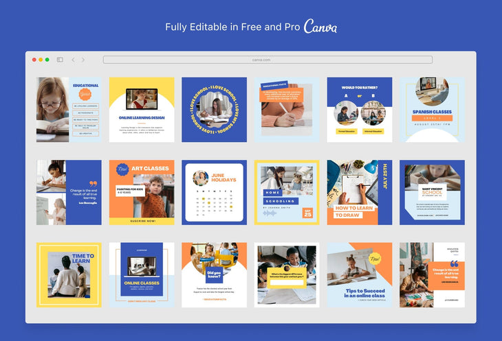 Ladystrategist 30 Education Instagram Post Canva Templates instagram canva templates social media templates etsy free canva templates