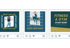Ladystrategist 30 Fitness Instagram Post Canva Templates V2 instagram canva templates social media templates etsy free canva templates