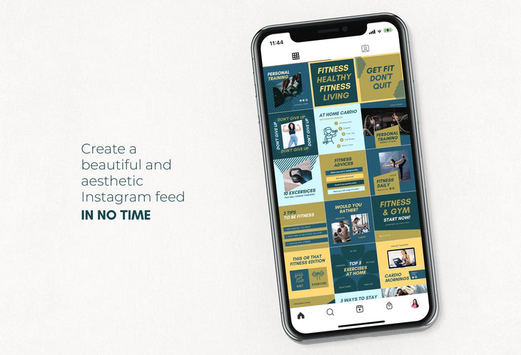 Ladystrategist 30 Fitness Instagram Post Canva Templates V2 instagram canva templates social media templates etsy free canva templates
