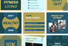 Ladystrategist 30 Fitness Instagram Post Canva Templates V2 instagram canva templates social media templates etsy free canva templates