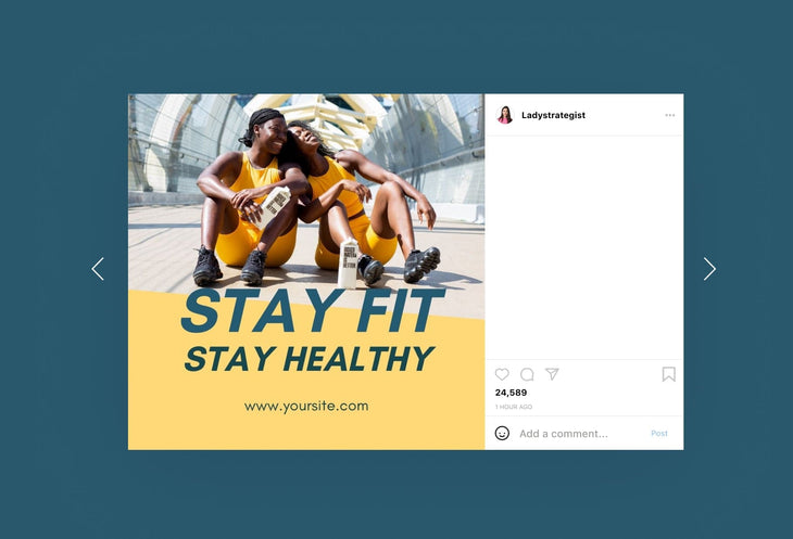 Ladystrategist 30 Fitness Instagram Post Canva Templates V2 instagram canva templates social media templates etsy free canva templates