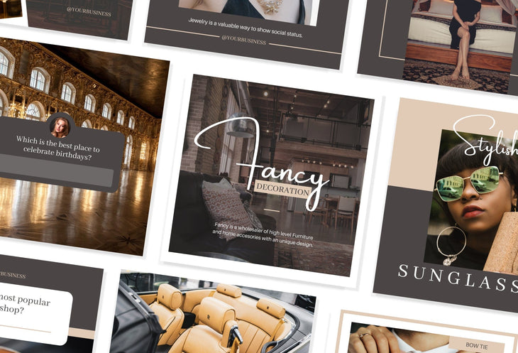 Ladystrategist 30 Luxurious Lifestyle Instagram Post Canva Templates instagram canva templates social media templates etsy free canva templates
