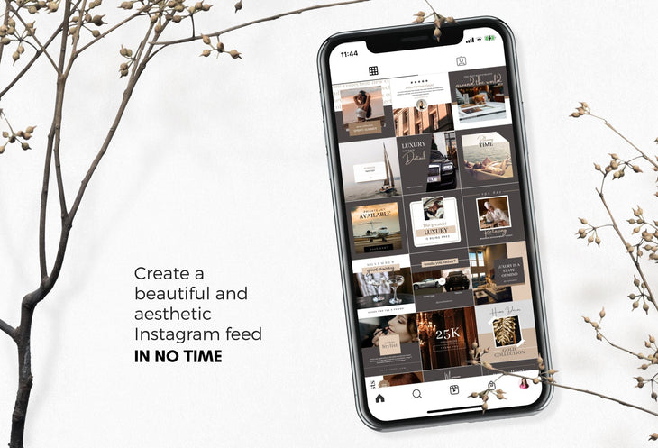 Ladystrategist 30 Luxurious Lifestyle Instagram Post Canva Templates instagram canva templates social media templates etsy free canva templates