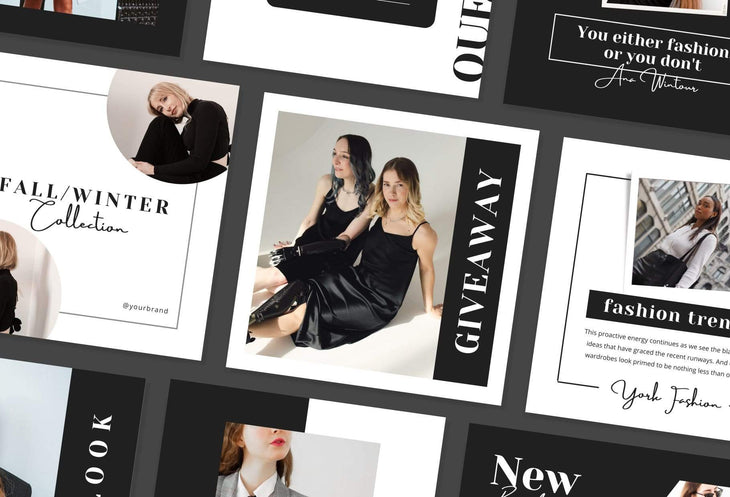 Ladystrategist 30 Luxury Fashion Instagram Post Canva Templates instagram canva templates social media templates etsy free canva templates