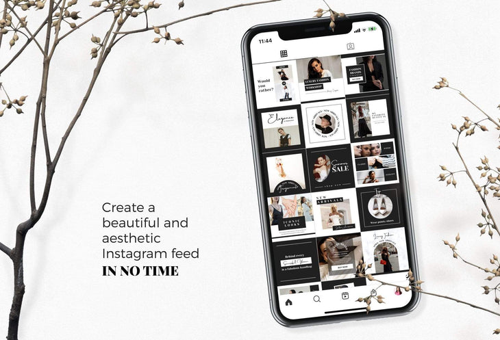 Ladystrategist 30 Luxury Fashion Instagram Post Canva Templates instagram canva templates social media templates etsy free canva templates