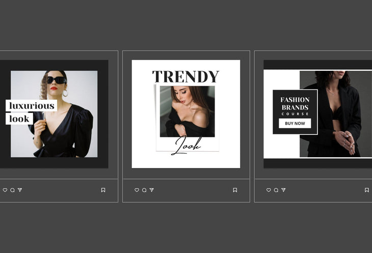 Ladystrategist 30 Luxury Fashion Instagram Post Canva Templates instagram canva templates social media templates etsy free canva templates