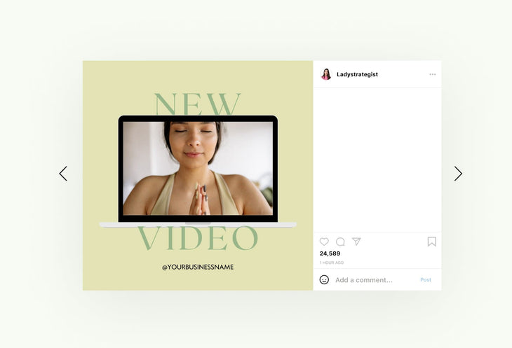 Ladystrategist 30 Meditation Instagram Post Canva Templates instagram canva templates social media templates etsy free canva templates