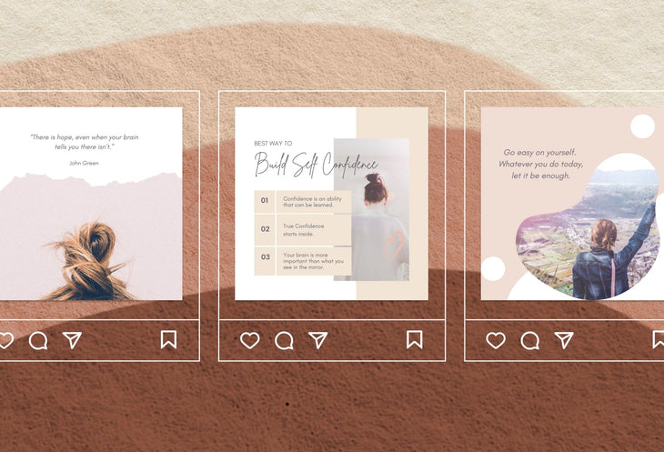 Ladystrategist 30 Mental Health Instagram Post Canva Templates instagram canva templates social media templates etsy free canva templates