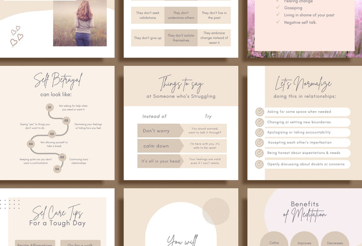 Ladystrategist 30 Mental Health Instagram Post Canva Templates instagram canva templates social media templates etsy free canva templates