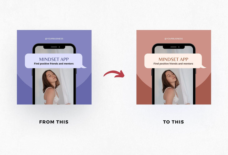 Ladystrategist 30 Mindset Instagram Post Canva Templates V2 instagram canva templates social media templates etsy free canva templates