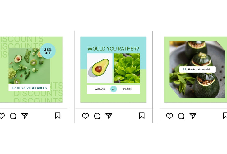 Ladystrategist 30 Nutrition Instagram Post Canva Templates V2 instagram canva templates social media templates etsy free canva templates