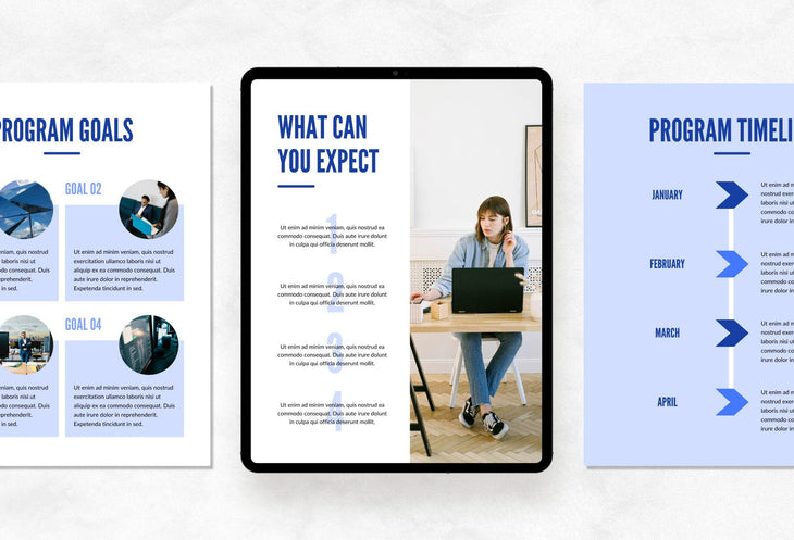 Ladystrategist 30-Page Coaching Program Package Canva Template Ultramarine Style instagram canva templates social media templates etsy free canva templates