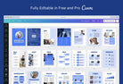 Ladystrategist 30-Page Coaching Program Package Canva Template Ultramarine Style instagram canva templates social media templates etsy free canva templates