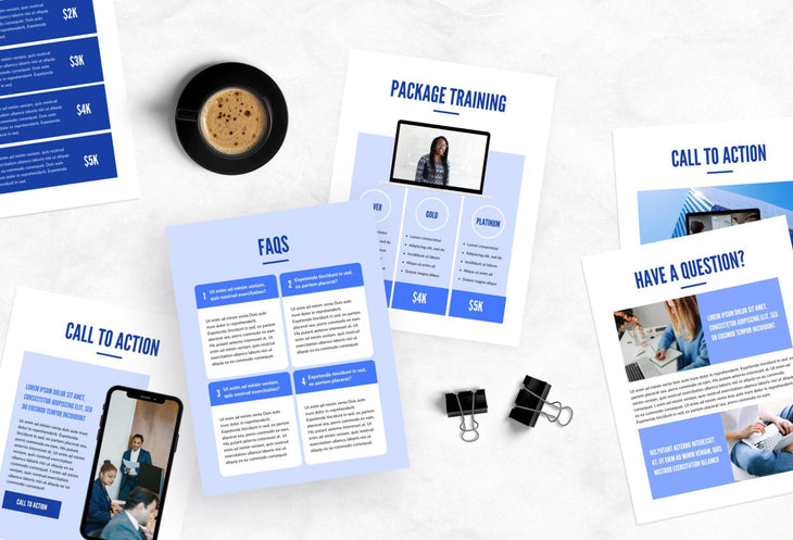 Ladystrategist 30-Page Coaching Program Package Canva Template Ultramarine Style instagram canva templates social media templates etsy free canva templates