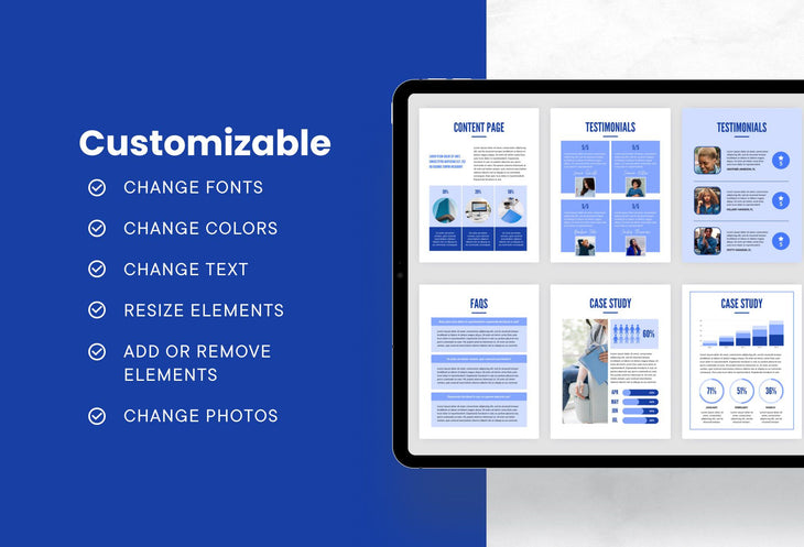 Ladystrategist 30-Page Coaching Program Package Canva Template Ultramarine Style instagram canva templates social media templates etsy free canva templates