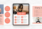 Ladystrategist 30 Page Fitness Program Template Pamplemousse Editable Canva Templates instagram canva templates social media templates etsy free canva templates