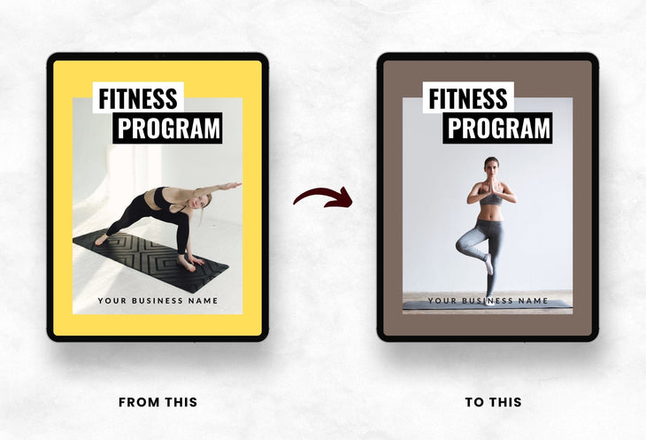 Ladystrategist 30 Page Fitness Program Template Samantha Editable Canva Templates instagram canva templates social media templates etsy free canva templates