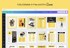 Ladystrategist 30 Page Fitness Program Template Samantha Editable Canva Templates instagram canva templates social media templates etsy free canva templates